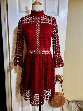 eilly bazar sheer insert scallop trim lace dress Eilly Bazar | Dresses | Eilly Bazar Lace Dress